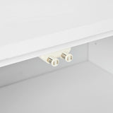 Buffet Cabinet with, Wood Sideboard Cabinet with Carved Door Panels,4 Doors modern aesthetic W2696P279968