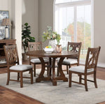 ZUN Set of 2 Upholstered Dining Chairs in Walnut Finish B016P222672