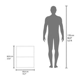 Wall Cabinet 23.6" H, with 1 Door and 2 Shelves, Black B097P250866