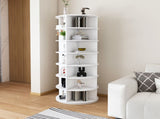Rotating Shoe Rack Tower, 7-Tier Spinning Storage Rack, Free Standing 360&deg Revolving Shoe 76765227