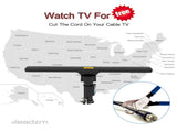 10000 110V 40-860MHz 203dB 350&degRotation UV Dual-band Outdoor Antenna Black 85859072