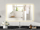 48x40" Gold Eco-Friendly Silver Mirror Dual LED Light Strips Front and Back LightingUnable ship on 72584537