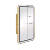 Rectangle Medicine Cabinet Mirror Bathroom Mirror Storage Wall Mounted Medicine Mirror Cabinet W688P210791