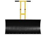 Manual Snow Pusher Cart 36x18in with H-Handle, Black Iron Blade, Yellow Wheels, Snow Plow Cart 50835495