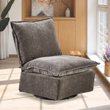 Detachable Dark Grey Chenille Single 360 Swivel Rocking Rocker,360 Swivel Sofa Chair & Single Sofa W1164P190848