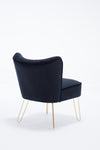 ZUN Hengming Modern velvet chair, armless side chair, metal leg chair, suitable for living room and W212123919