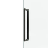60*72"Fixed & Sliding Shower Door, Square Tube Hardware, Clear Glass Shower Door, 3/8 SGCC T3177P320612