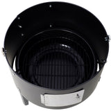 17 Inch Steel Charcoal Smoker, Heavy Duty Round BBQ Grill for Outdoor Cooking, Black 28070527