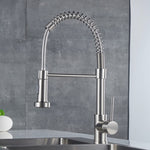 ZUN Commercial Kitchen Faucet with Pull Down Sprayer, Single Handle Single Lever Kitchen Sink Faucet W1932P172328