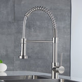 ZUN Commercial Kitchen Faucet with Pull Down Sprayer, Single Handle Single Lever Kitchen Sink Faucet W1932P172328