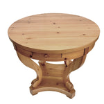 ZUN Curved Legs Farmhouse Style Small Size Round Dining Table End Table Side Table Coffee Table for W1435P228915