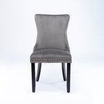 ZUN Furniture,Upholstered Wing-Back Dining Chair with Backstitching Nailhead Trim and Solid Wood 93363205