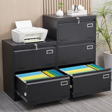 ZUN 2 Drawer Metal Lateral File Cabinet with Lock,Office Vertical Files Cabinet for Home W1247P160450