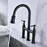 Pull Down Double Handle Kitchen Faucet 15569694