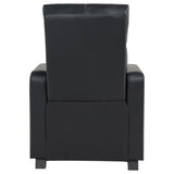 Black Upholstered Push-Back Recliner B062P145564