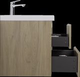 24" Floating Bathroom Vanity with Sink, Modern Wall-Mounted Bathroom Storage Vanity Cabinet with W1573P152694