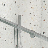 56-60" W x 71" H Piovt Swing Glass Shower Door,Pivot Frame Sliding Shower Door with 1/4" Clear W2122P199049