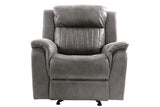 Contemporary Manual Motion Glider Recliner Chair 1pc Living Room Furniture Slate Blue Breathable B011133623