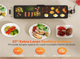 27" large electric grill with adjustable temperature 59492745