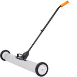 36" Rolling Magnetic Pick-Up Sweeper, Heavy Duty Push-Type with Release, for Nails Needles Screws W46577098
