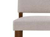 26'' Height Light Gray Fabric & Walnut Rubberwood Bar Stool, Adjustable Floor Leveler, Spacious N780P394271G