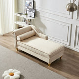 Modern Upholstery Chaise Lounge Chair with Storage Velvet W1097102811