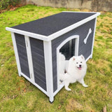 Large Wooden Dog House, Outdoor Waterproof Dog Cage, Windproof and Warm Dog Kennel Easy to Assemble W77352531