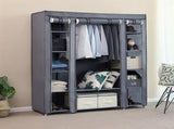 69" Portable Clothes Closet Wardrobe Storage Organizer with Non-Woven Fabric Quick and Easy to 65486617