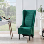 ZUN 23.03" Wide High-Back Velvet Accent Chair, Comfy High Wingback Chair, Living Room Chair with Soft W68041069