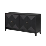 U_STYLE Sleek Storage Cabinet Sideboard Buffet with Vertical Line Design,Suitable for Study,Entrance N711P205933B