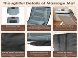 Full Body Massage Mat with Heat, 12 Massage Heads & 9 Vibration Modes, Detachable Shiatsu Neck & 46312789