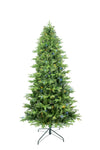 ZUN 6.5ft Artificial Christmas Tree Prelit PE&PVC with Metal Stand,450 Bi-Colour LED Lights,1791 Branch 86111112