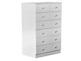White matte finish particleboard with melamine veneer, 66*40*131cm, 52 drawer cabinet, matte gold 66443216