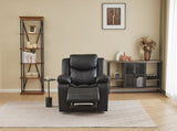 BLACK COLOR AIR LEATHER RECLINER CHAIR WITH VIBRATION AND HEATING B2766P488712