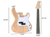 DIY 4 String GP Style Electric Bass Guitar Kits with Mahogany Body, Maple Neck and Accessories 18785308