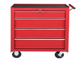 Steel maintenance tool cart single base cabinet 4 drawers 330lb red 52812447