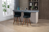 ZUN COOLMORE Counter Height Bar Stools Set 2 for Kitchen Counter Solid Wood Legs with a fixed height W153968289