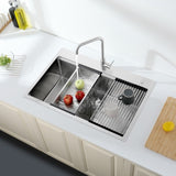 Kitchen Sink 33" x 22" Multifunctional Undermount Workstation Kitchen Sink S304 Stainless Steel T3177P286033