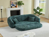 87-inch Curved Convertible Sofa Recliner, 2-in-1 Fold-Out Sofa Bed, with Pull-Out Base and Deep Seat W3505P465317