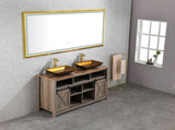 84 x 48 Inch LED Bathroom Mirror with Aluminum Frame, Wall Mounted Vanity Mirror, Anti-Fog, Memory, W2287P279338