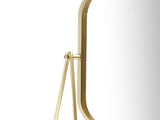 Round Edge Tabletop Easel Mirror with a Modern Gold Finish Vanity Mirror 7" x 5" 48388715