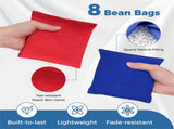 3'x2' Cornhole Board Set with 8 Bean Bags, Foldable Portable Outdoor Tossing Game BlueRedWhite 36988596