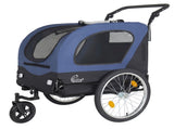 2-in-1 Bike Trailer & Pet Stroller for Dogs up to 110lbs Foldable Pet Carrier Cart with Front W1364P406669