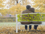 50" Iron Outdoor Courtyard Decoration Park Leisure Bench 33511876