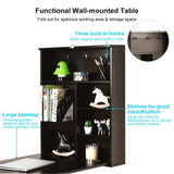 Brown wall mounted office desk 77862636