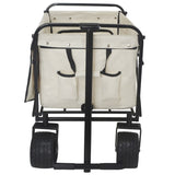 360&deg Rotating Rear Wheel Heavy-Duty Folding Wagon Multi-Use Garden Cart with All-Terrain Wheels, W321P297094
