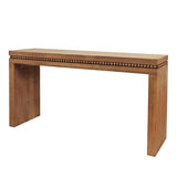 Convenience Concepts Natural Wood Console Table/Desk with Real Wood Beads Decoration W2729P198988