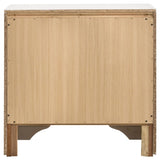 White 2-drawer Nightstand with Hidden Jewelry Tray B062P145596