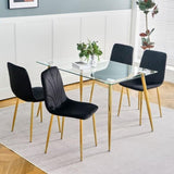 Modern simple light luxury dining black home bedroom stool back dressing student desk W210122575