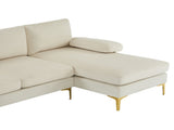 280*130*85 U-Shaped 4-Seat Linen Seat Frame Wooden Frame Back Iron Frame Golden Feet Indoor Modular 61904098